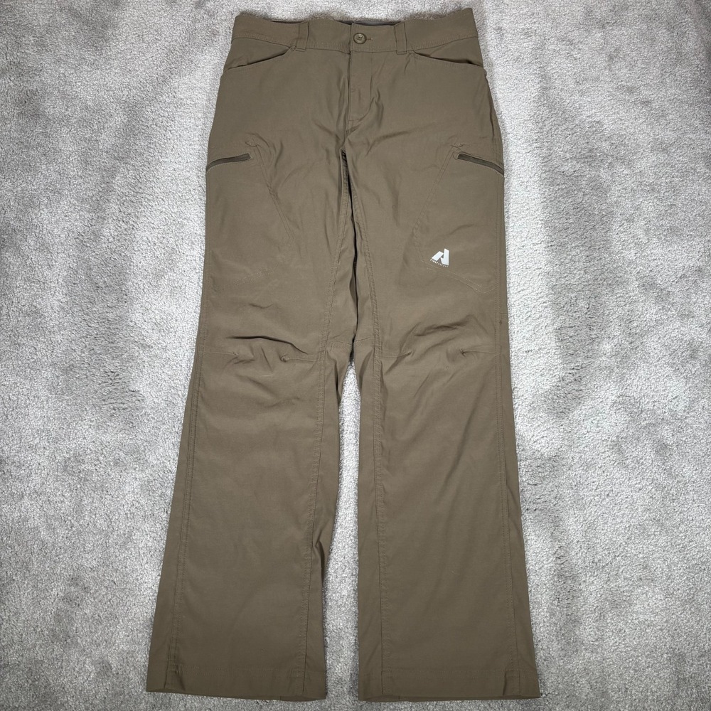 Eddie Bauer Pants Men 33x30 Green Nylon First Ascent Guido Pro Cargo Hiking